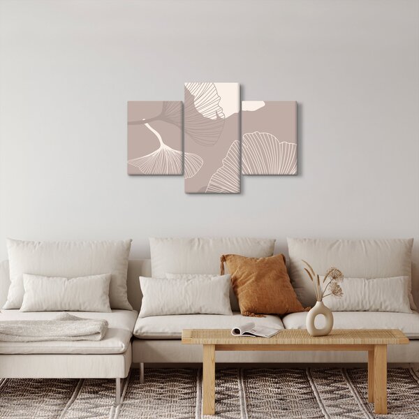 Obraz - Béžové listy N⁰1 (90x60 cm)