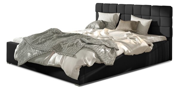 Drevko Manželská posteľ čalúnená Grand - Soft 11 - 180 x 200 cm, Čierna