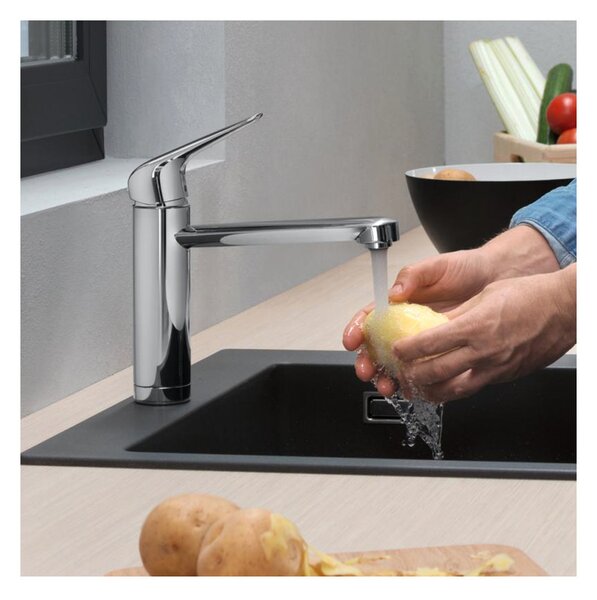 Hansgrohe Focus M42 - Kuchynská páková batéria 120 1jet s inštaláciou pred okno, chróm 71807000