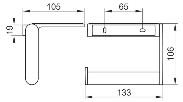 Keuco Collection Plan - Držiak na toaletný papier s poličkou, chróm 14973010000