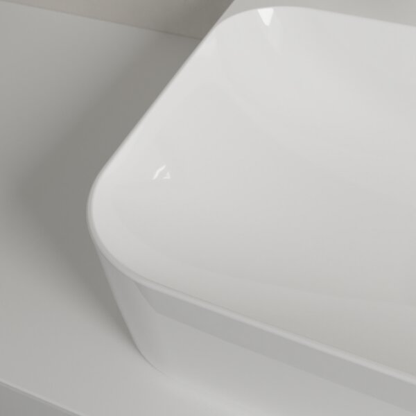 Villeroy & Boch Finion - Umývadlo 600x470 mm, brúsené bez prepadu, alpská biela CeramicPlus 41686LR1