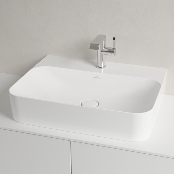 Villeroy & Boch Finion - Umývadlo 600x470 mm, brúsené bez prepadu, alpská biela CeramicPlus 41686LR1