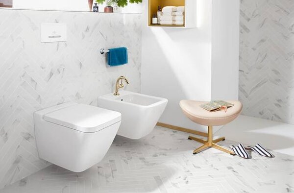 Villeroy & Boch Finion - Bidet závesný, alpská biela CeramicPlus 446500R1