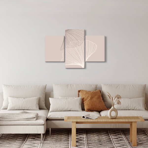 Obraz - Béžové listy N⁰2 (90x60 cm)