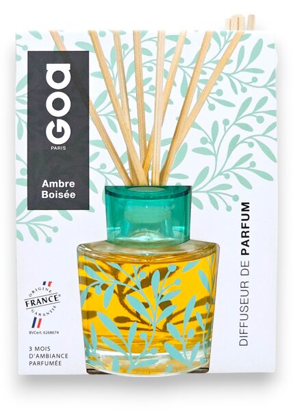 AMBRE BOISÉE 200 ml | hrejivá drevitá ambrová vôňa | aróma difuzér GOA