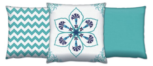 ASIR Sada dekoračných vankúšov MINT VZORY 43 cm polyester-bavlna