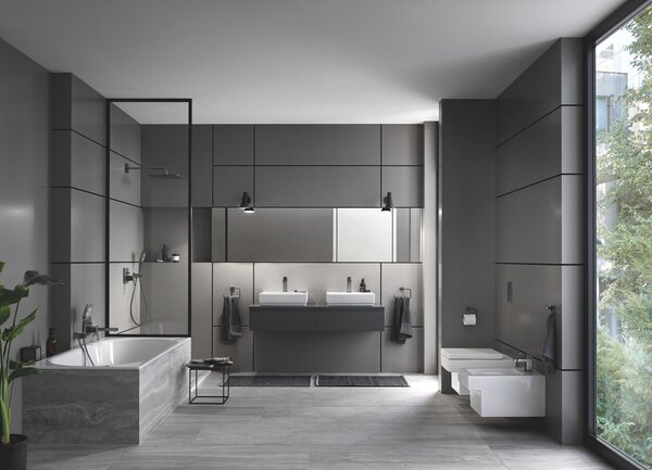 GROHE Rainshower SmartActive 130 Cube - Ručná sprcha s 3 prúdmi, kartáčovaný Hard Graphite 26582AL0