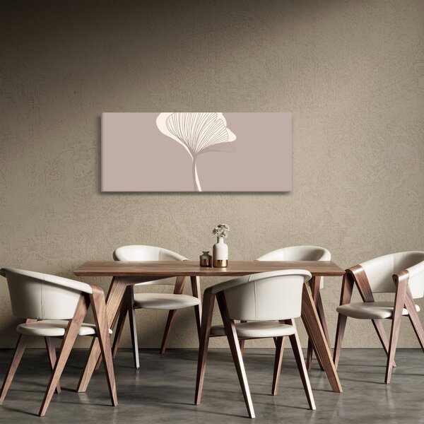 Obraz - Béžové listy N⁰3 (120x50 cm)