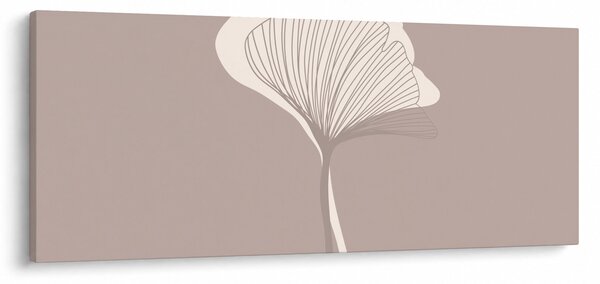 Obraz - Béžové listy N⁰3 (120x50 cm)