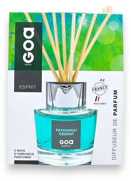 GOA aróma difuzér – PATCHOULI CÉDRAT 200 ml | svieža citrusová drevitá vôňa pačuli