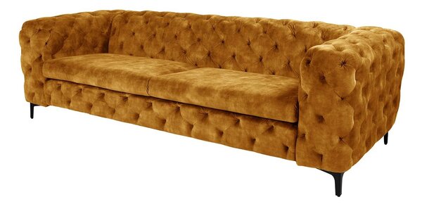 Dizajnová sedačka Rococo 235 cm horčicový zamat