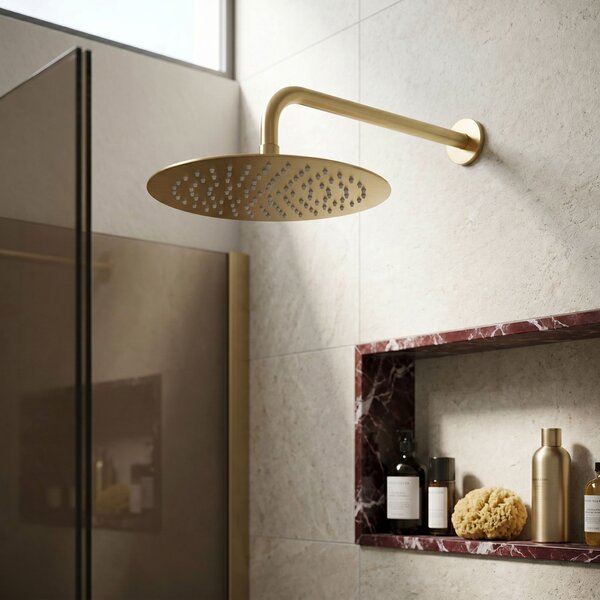 Okrúhla dažďová sprcha REA JS-P014BG 30cm Brush Gold