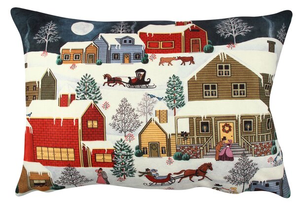 ASIR Dekoračný vankúš ZIMNÝ MOTIV 33 cm polyester-bavlna