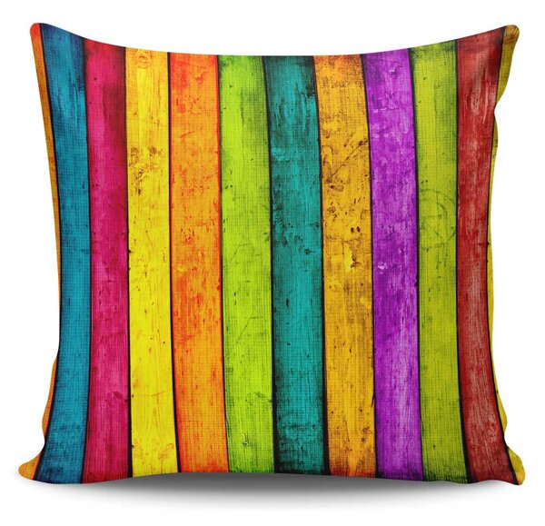 ASIR Dekoračný vankúš FAREBNÉ PRUHY 43 cm polyester-bavlna