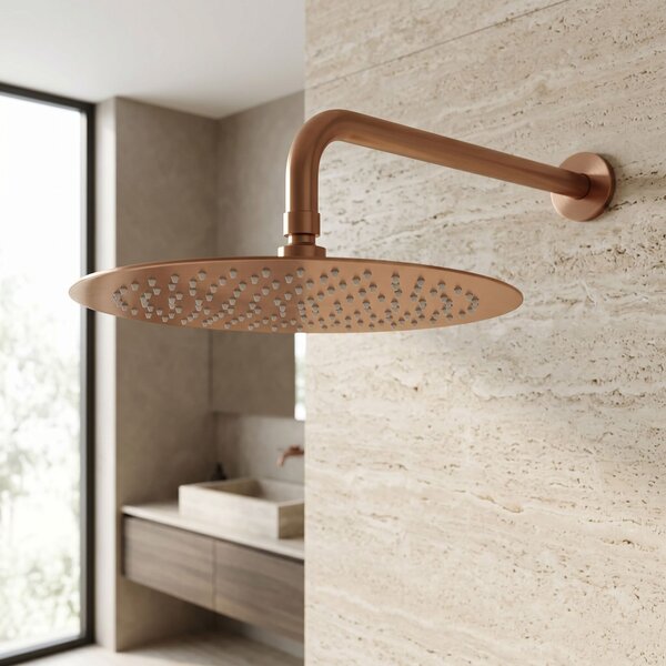 Okrúhla dažďová sprcha REA JS-P014BRG 30cm Brush Copper