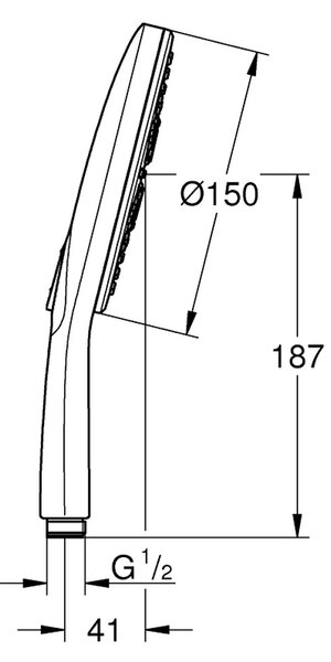 GROHE Rainshower SmartActive 150 - Ručná sprcha s 3 prúdmi, chróm 26553000