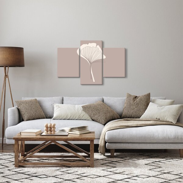 Obraz - Béžové listy N⁰3 (90x60 cm)