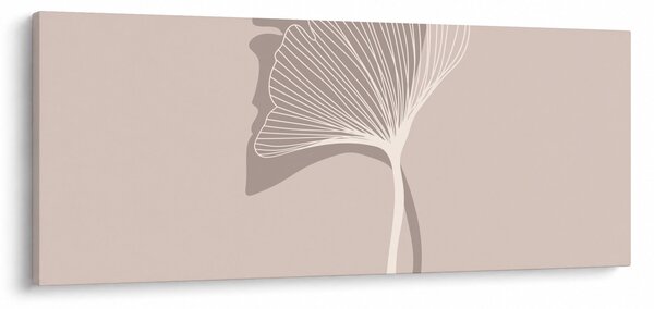 Obraz - Béžové listy N⁰4 (120x50 cm)