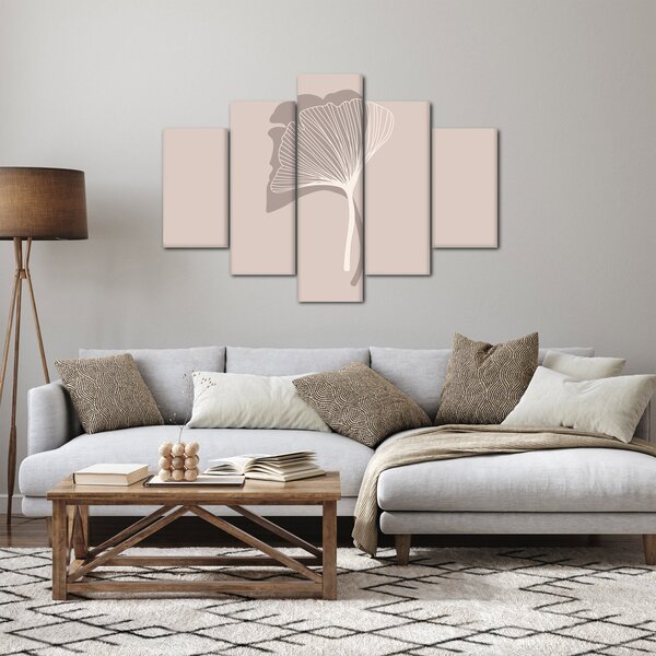 Obraz - Béžové listy N⁰4 (150x105 cm)