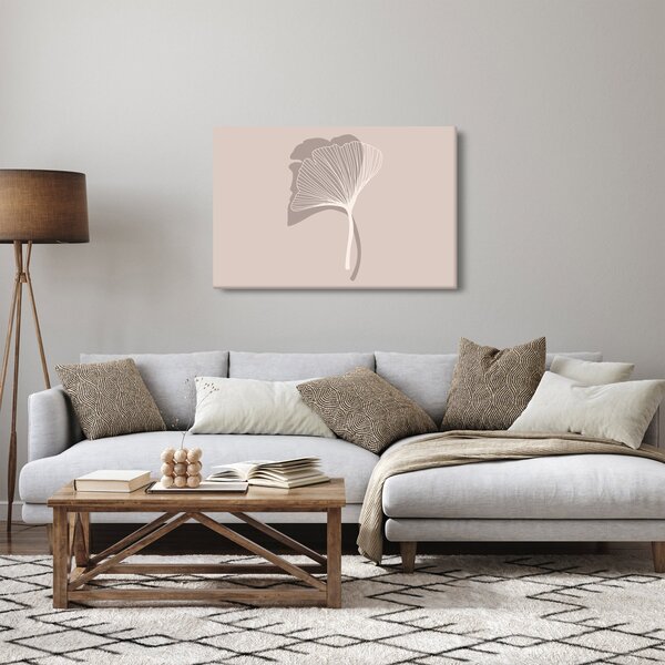 Obraz - Béžové listy N⁰4 (90x60 cm)