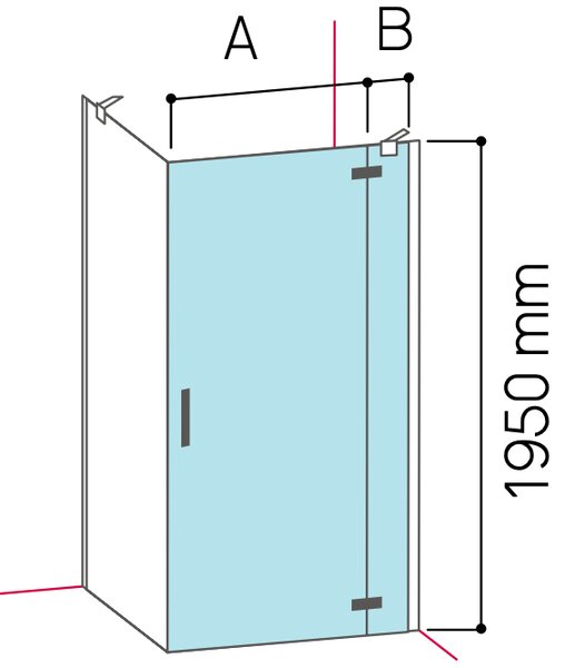 Glass 1989 Soho - Sprchový kút otváravé dvere s bočnou stenou alebo rohový vstup, veľkosť vaničky 80 cm, prevedenie ľavé, profily chrómové, číre sklo, GQC0004T50L