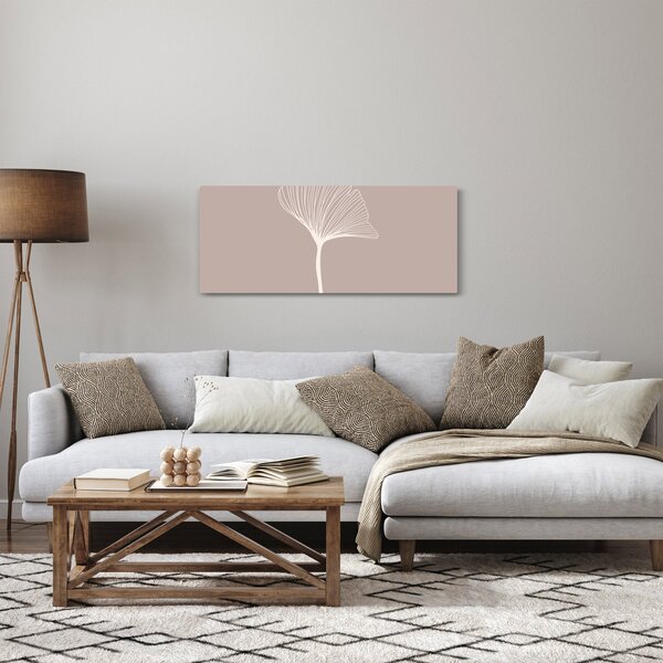Obraz - Béžové listy N⁰5 (120x50 cm)