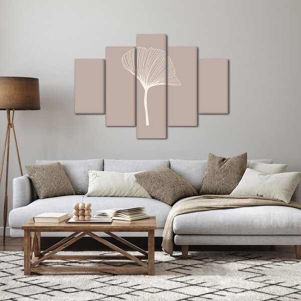 Obraz - Béžové listy N⁰5 (150x105 cm)