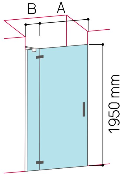 Glass 1989 Soho - Sprchový kút otváravé dvere, veľkosť vaničky 80 cm, prevedenie pravé, profily chrómové, číre sklo, GQN0004T50R