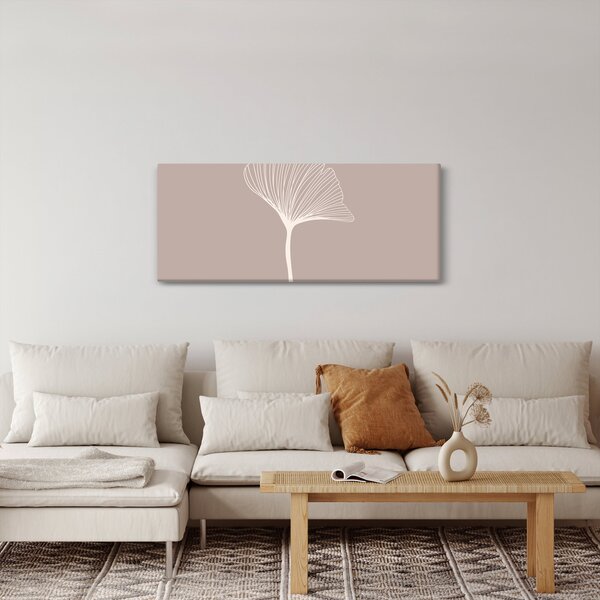 Obraz - Béžové listy N⁰5 (120x50 cm)