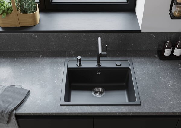 Hansgrohe - Zápustný dávkovač umývacích prostriedkov, čierna matná 40438670