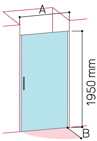 Glass 1989 Soho - Sprchový kút otváravé dvere, veľkosť vaničky 80 cm, profily chrómové, číre sklo, GQF0003T500