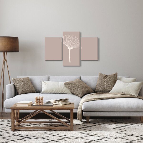 Obraz - Béžové listy N⁰5 (90x60 cm)