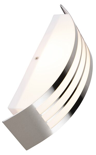 Moderná nástenná lampa z nehrdzavejúcej ocele IP44 - Sapphire Deluxe