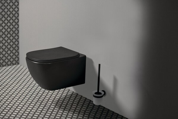 Ideal Standard Tesi - SET Závesné WC s AQUABLADE® + sedátko ultra ploché Soft-Close, hodvábná čierna T3546V3