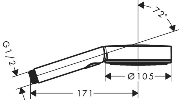 Hansgrohe Pulsify Select S - Ručná sprcha 105 3jet Activation, čierna matná 24100670