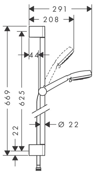 Hansgrohe MyClub 100 - Sprchová súprava Vario, biela/chróm 26754402