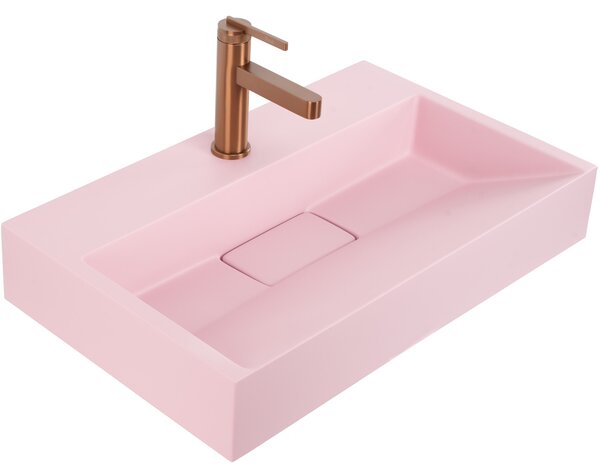 Umývadlo REA GOYA PINK na dosku 50 CM - konglomerát