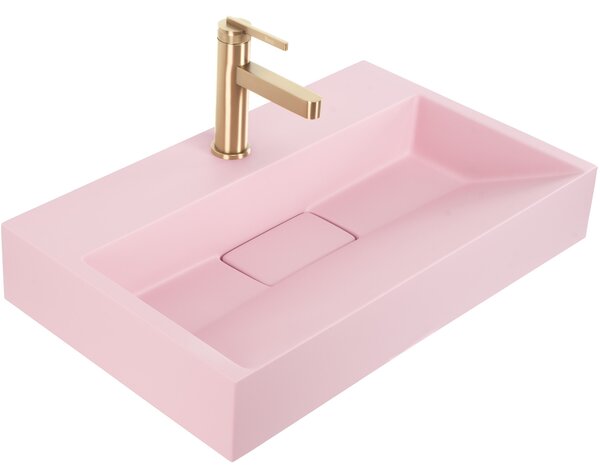 Umývadlo REA GOYA PINK na dosku 50 CM - konglomerát