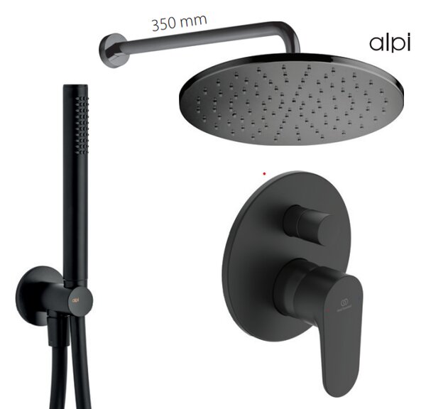 Ideal Standard Set 4 - Sprchový systém s podomietkovou pákovou batériou, komplet, čierna matná IS Set 4