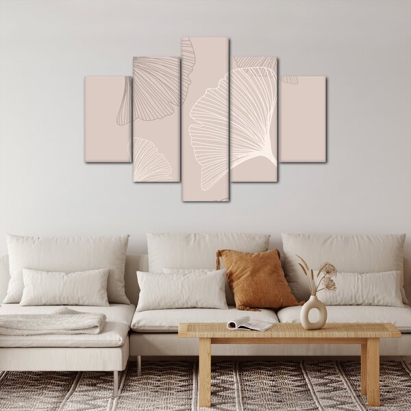 Obraz - Béžové listy N⁰6 (150x105 cm)