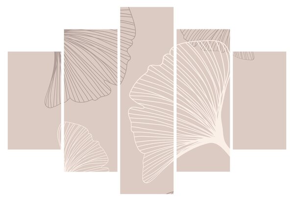 Obraz - Béžové listy N⁰6 (150x105 cm)