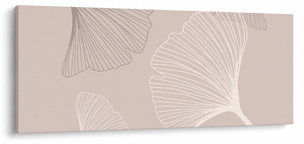 Obraz - Béžové listy N⁰6 (120x50 cm)