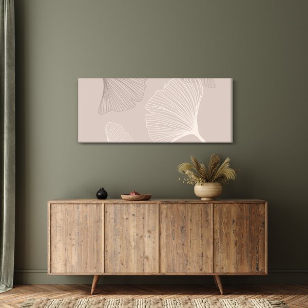 Obraz - Béžové listy N⁰6 (120x50 cm)