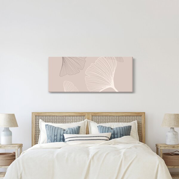 Obraz - Béžové listy N⁰6 (120x50 cm)