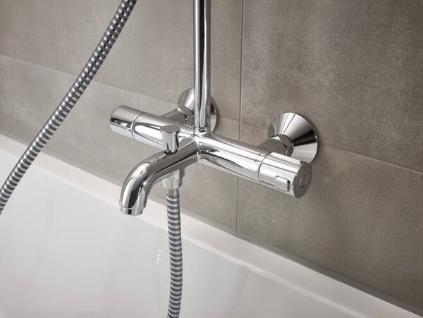 Hansgrohe Vernis Blend - Sprchový/vaňový systém, termostatický, hlavová sprcha + ručná sprcha, chróm 26274000