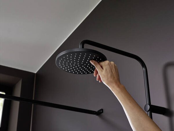 Hansgrohe Vernis Blend - Sprchový systém, termostatický, hlavová sprcha + ručná sprcha, čierna matná 26276670