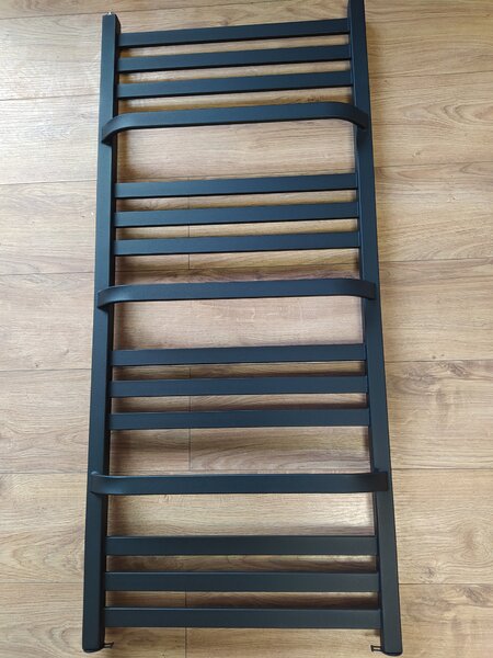 Regnis LOX DUO, vykurovacie teleso 530x1800mm, 765W, čierna matná, LOXDUO1810/540/D50/BLACK
