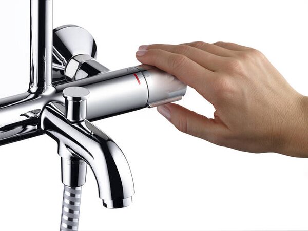Hansgrohe Vernis Blend - Sprchový/vaňový systém, termostatický, hlavová sprcha + ručná sprcha, chróm 26274000