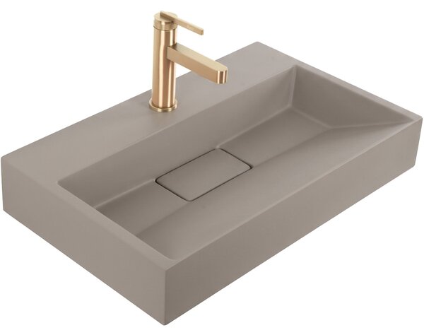 Umývadlo z liateho mramoru Rea GOYA TAUPE 60CM