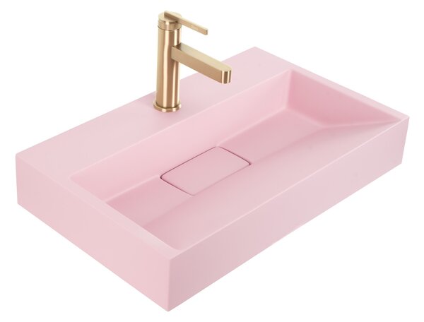 Umývadlo REA GOYA PINK na dosku 50 CM - konglomerát